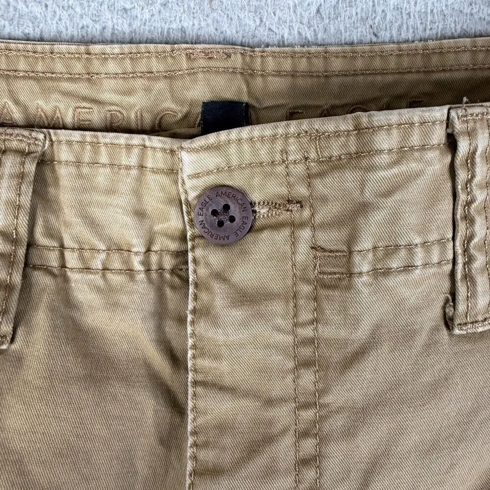 VINTAGE AMERICAN EAGLE Cargo Pant Men 32x34 Khaki Flex Utility Straight Workwear